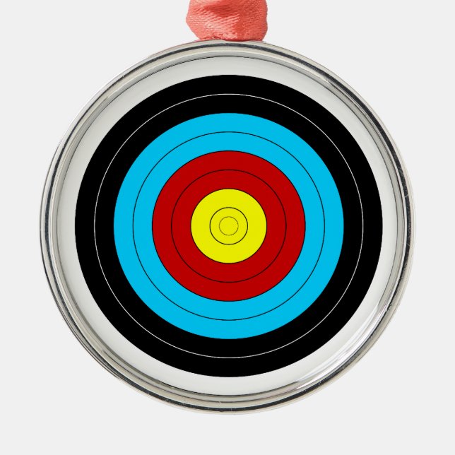 Archery Target Metal Ornament (Front)