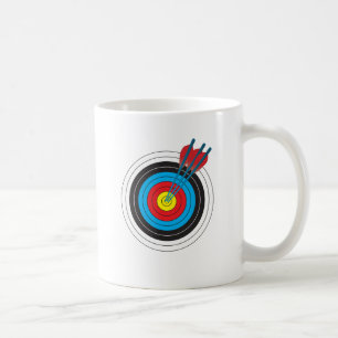 Archery Target with Arrows Coffee Mug