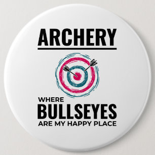 Archery Targets Archer Bow Arrows Bullseye  6 Inch Round Button