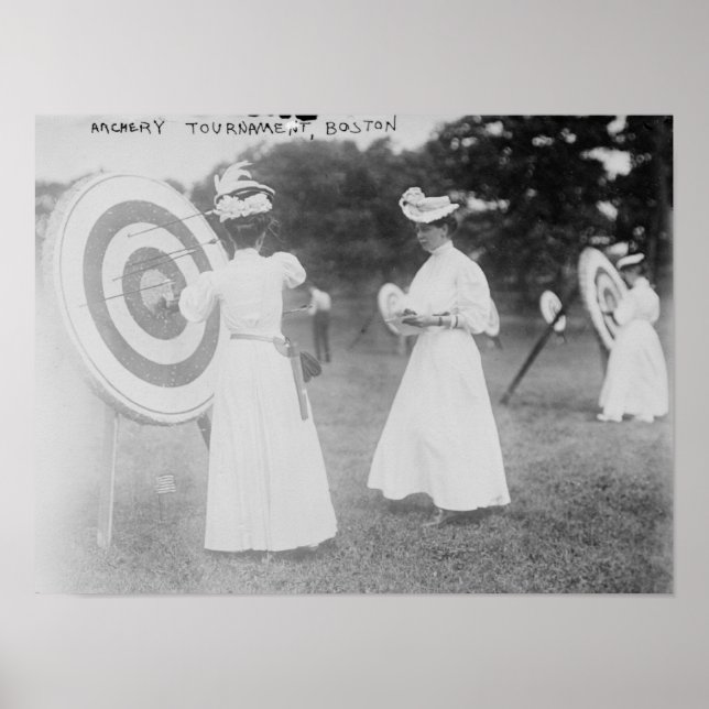 Archery Tournament in Boston, MA Photograph Poster (Front)