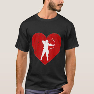 Archery Valentine Day For Archery Lover  Heart T-Shirt