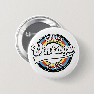 Archery vintage all star logo 2 inch round button