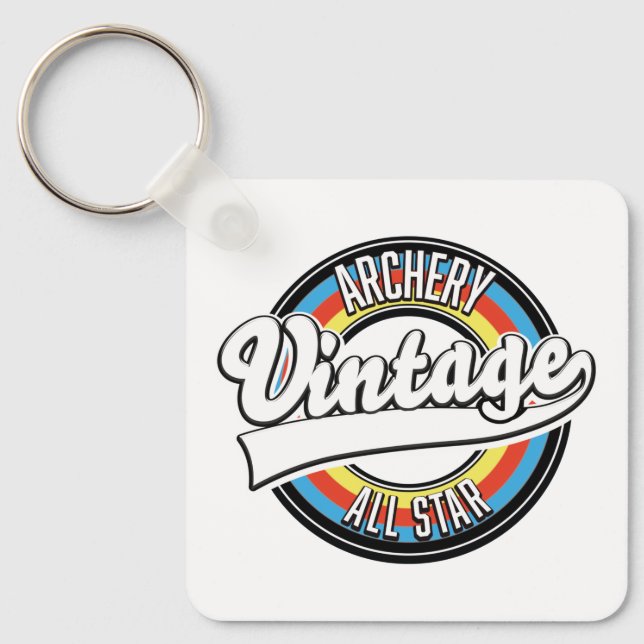 Archery vintage all star logo keychain (Front)