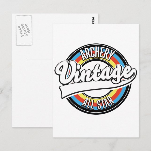 Archery vintage all star logo postcard (Front/Back)