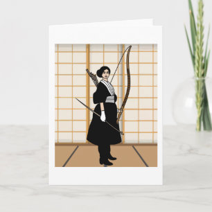 Archery With A Bow And Arrow Card