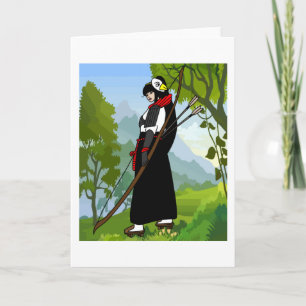 Archery With A Bow And Arrow Card