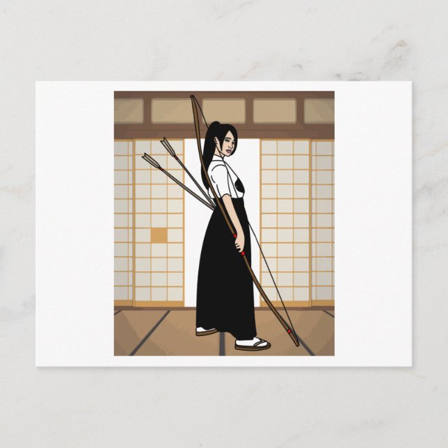 Archery With A Bow And Arrow Postcard (Front)