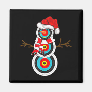 Archery Xmas Gift Santa Hat Snowman Archery Christ Magnet