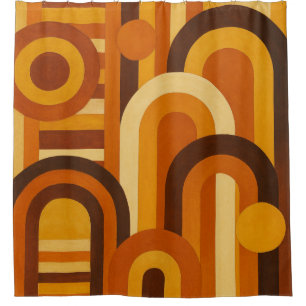 Arches and Sunspots Retro MCM Geometric Design
