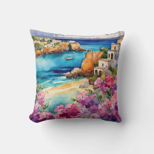 'Arches By The Sea" Throw Pillow