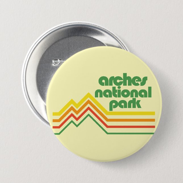 Arches National Park 3 Inch Round Button (Front & Back)