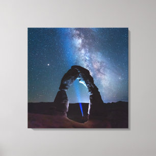 Arches National Park at night MOAB Canvas Print