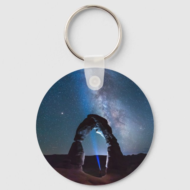 Arches National Park at night MOAB Keychain (Front)