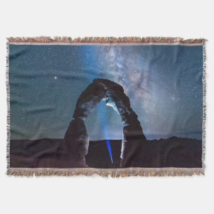 Arches National Park at night MOAB Throw Blanket
