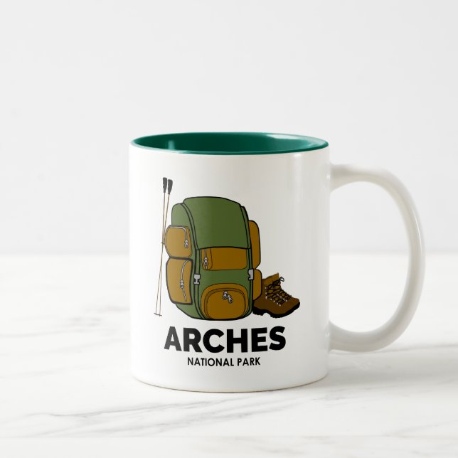 Arches National Park Backpack Two-Tone Coffee Mug (Right)