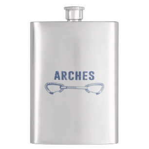 Arches National Park Climbing Quickdraw Hip Flask