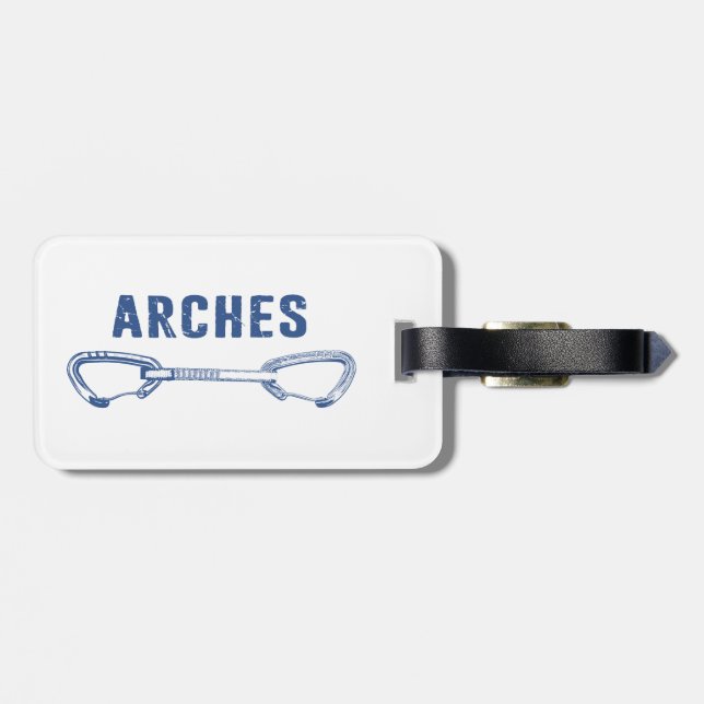 Arches National Park Climbing Quickdraw Luggage Tag (Back Horizontal)