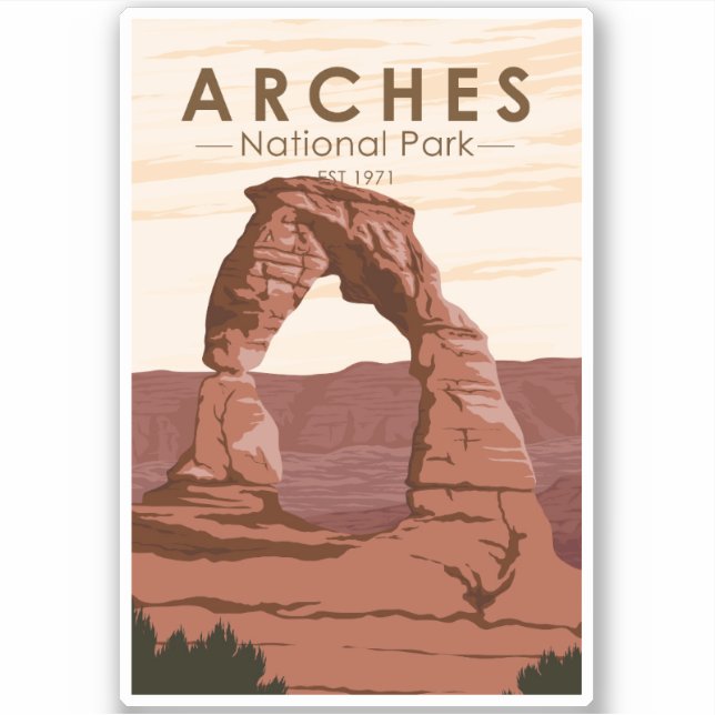 Arches National Park Delicate Arch Vintage (Front)