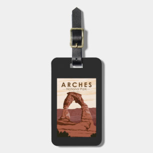 Arches National Park Delicate Arch Vintage Luggage Tag