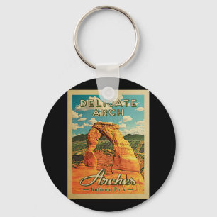 Arches National Park  - Delicate Arch Vintage Trav Keychain