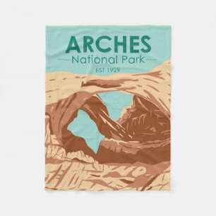 Arches National Park Double Arch Fleece Blanket
