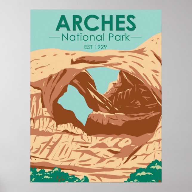 Arches National Park Double Arch Poster (Front)