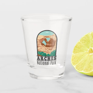 Arches National Park Double Arch Vintage Shot Glass
