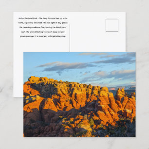 Arches National Park Fiery Furnace at Sunset Postcard