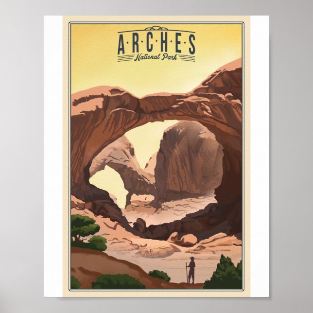 Arches National Park Litho Artwork Poster (Front)