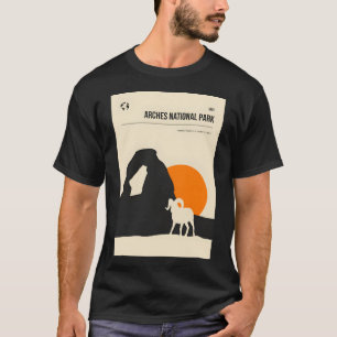 Arches National Park Minimal Vintage Travel Poster T-Shirt