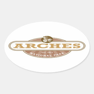 Arches National Park Oval Sticker
