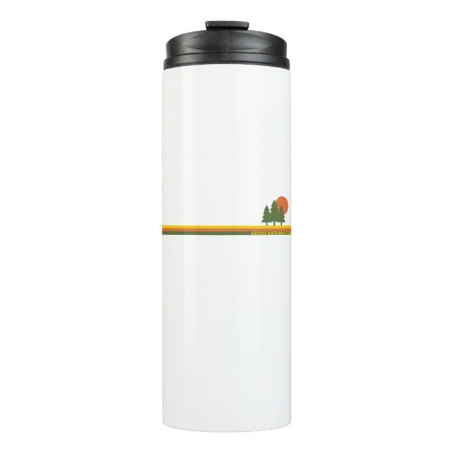 Arches National Park Pine Trees Sun Thermal Tumbler (Front)