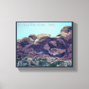 Arches National Park Poster Canvas Print