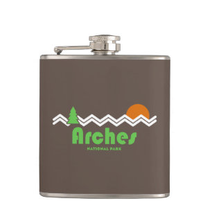 Arches National Park Retro Hip Flask