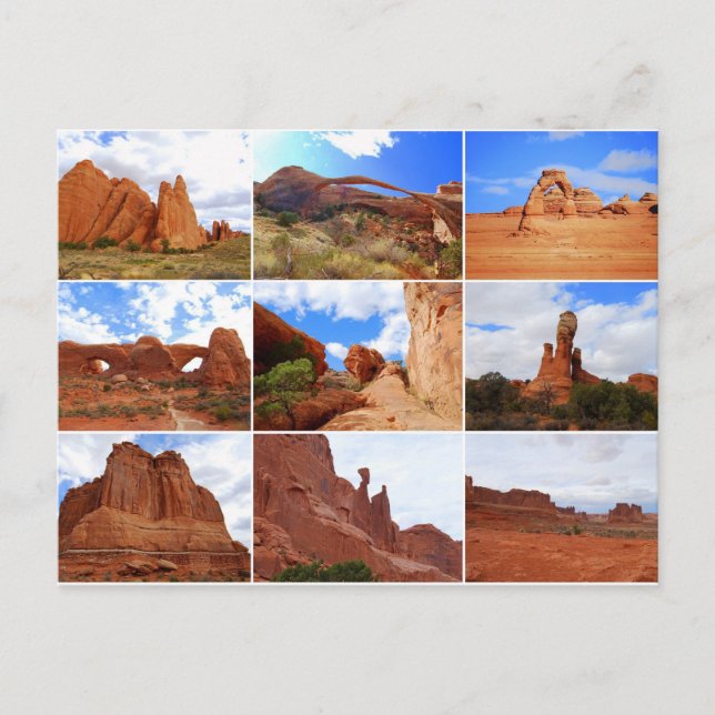 Arches National Park, Utah, Collage, Postcard (Front)