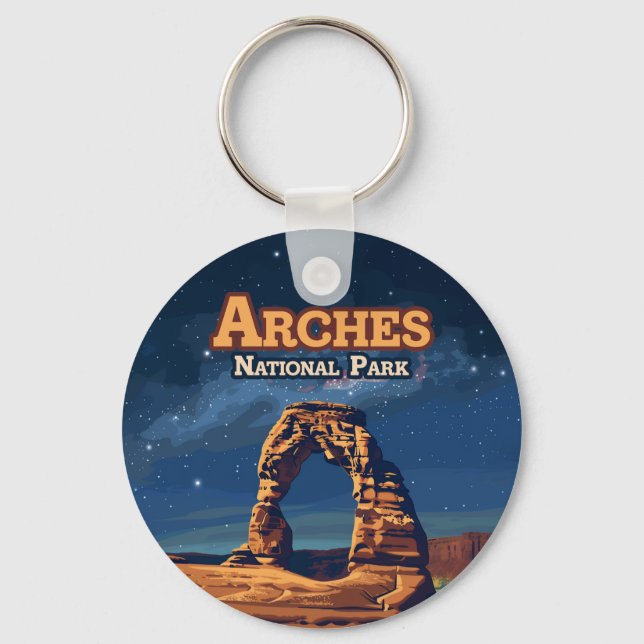 Arches National Park Utah Delicate Arch Moab Keychain (Front)