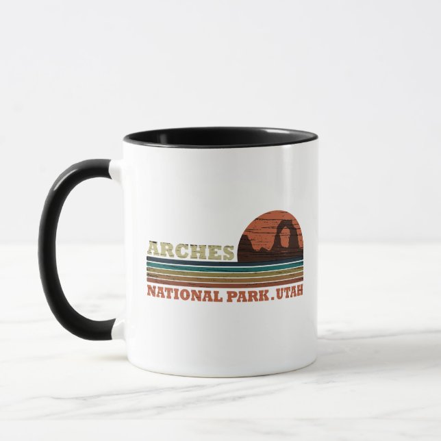 Arches National park Utah Delicate Arch vintage  Mug (Left)