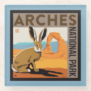 Arches National Park, Utah   Jackrabbit Glass Coaster