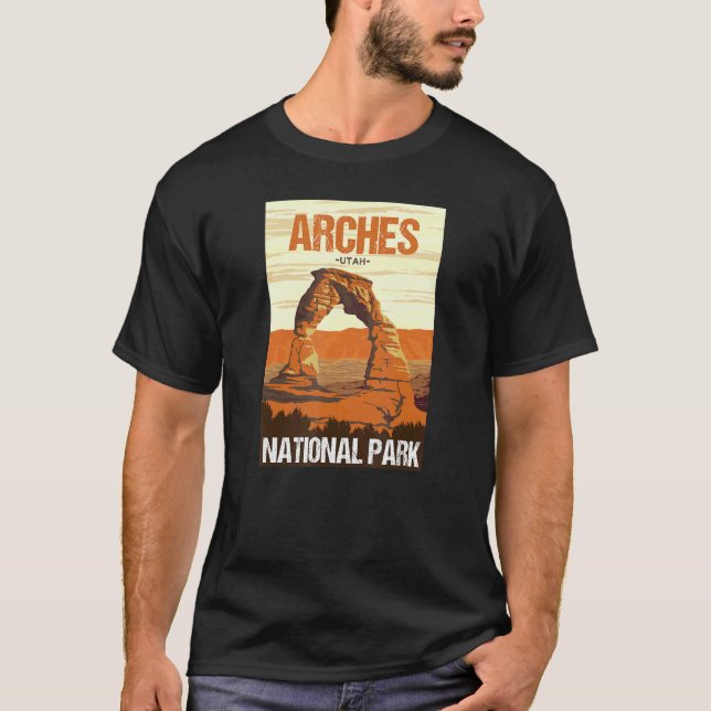 Arches National Park Utah Poster Design T-Shirt (Front)