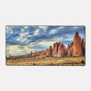 Arches National Park Utah Rock Spires Desk Mat