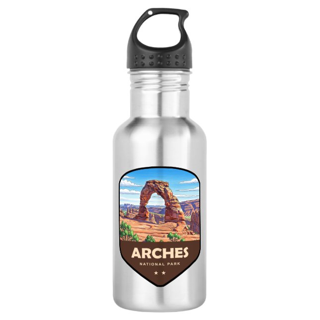 Arches National Park Utah Shield 532 Ml Water Bottle (Front)