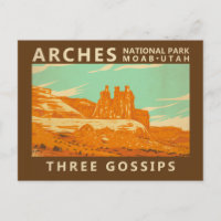 Arches National Park Utah Three Gossips Vintage