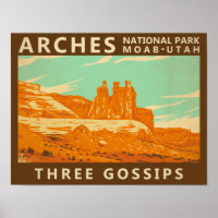Arches National Park Utah Three Gossips Vintage