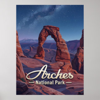 Arches National Park Utah Travel Art Poster