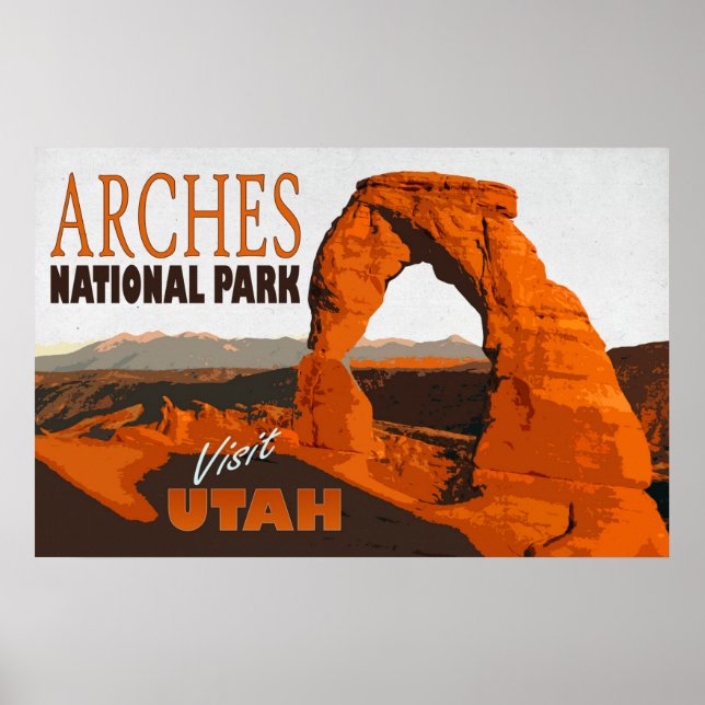 Arches National Park, Utah Vintage Travel Poster (Front)