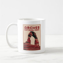 Arches National Park Vintage Travel Art