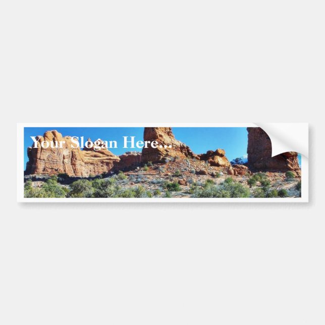 Arches National Parks Balancing Stones Balanced Bumper Sticker (Front)