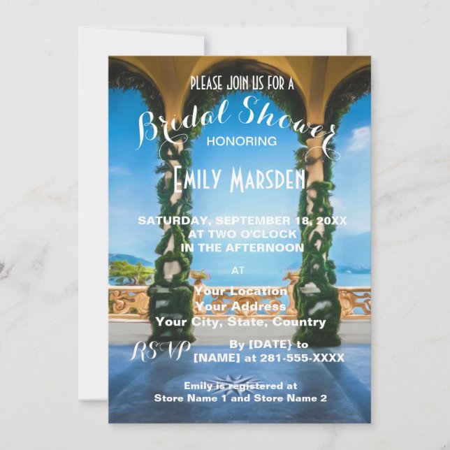 Arches of Italy Elegant Bridal Shower Invitation (Front)