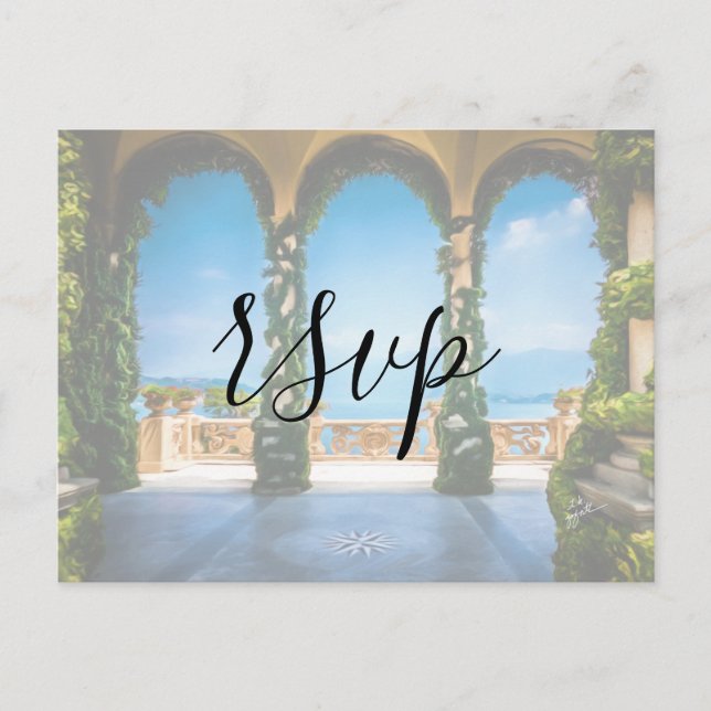 Arches of Italy Elegant RSVP Enclosure Invitation Postcard (Front)