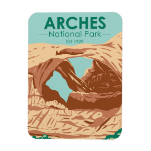 Arches Parc National Double Arche Magnet